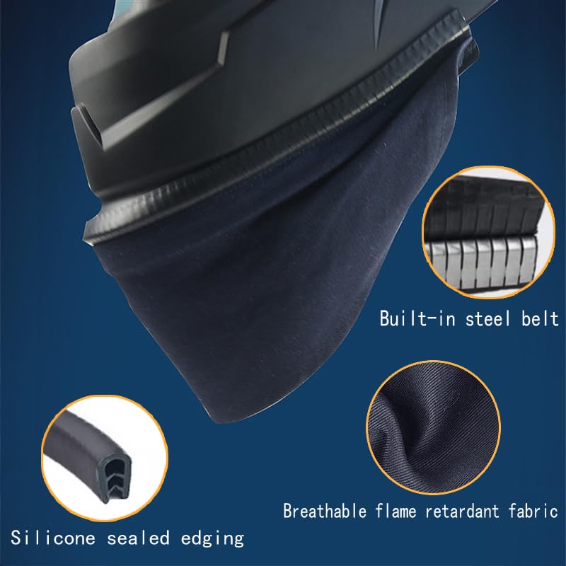 Welding Helmet Cover Set, Welding Helmet Bib Cover, Wrap-Around Helmet