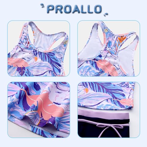 Image of Little Girls' Summer Swimwear Two Piece Boyshort Tankini Kids Swimsuit