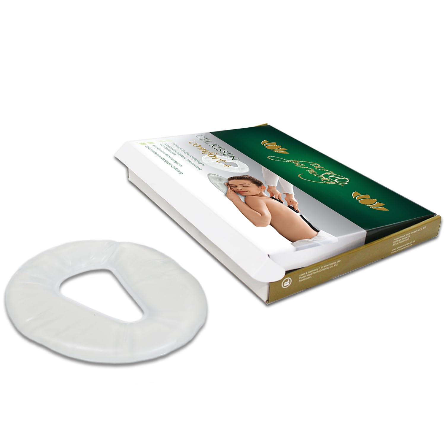 care & harmony Gesicht-Gelkissen für die Kopfstütze oder Nasenschlitze der Massageliege und Therapieliege, waschbar und pflegeleicht, 1 Stück
