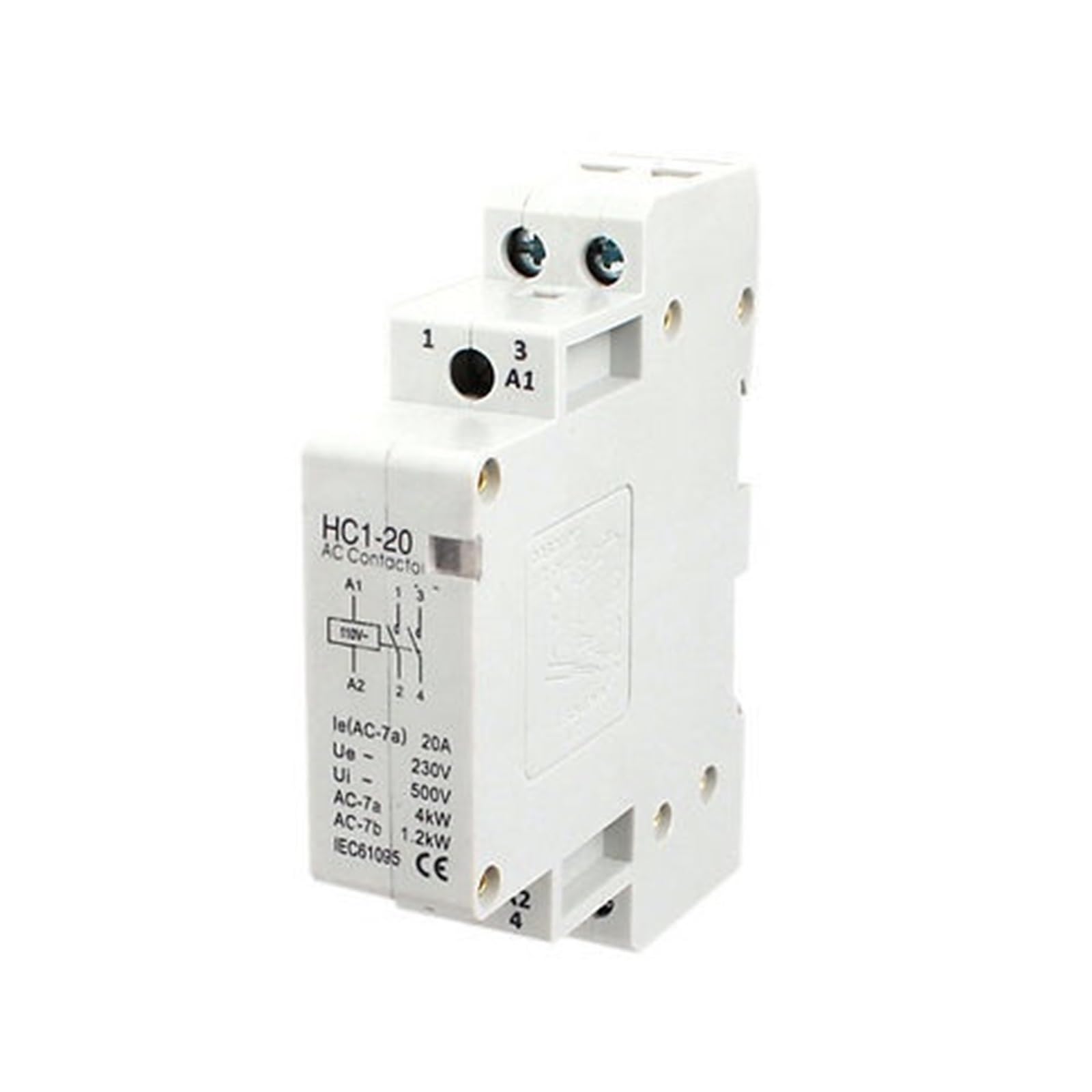 Contacteur AC bipolaire compact 2 pôles 110V 20A sur rail - 4