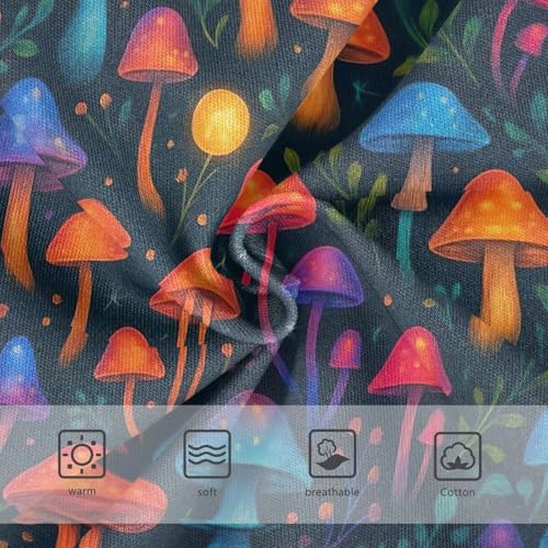 Joisal Girls Underwear Toddlers 2t Cotton Panties for Girl Cartoon Briefs Kids Undies Dark Colorful Mushrooms3