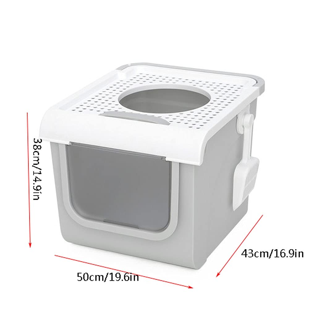 TOMYEUS Lettiera per Gatti Flip Double Door Cat Toilet Toilet Pet Completamente Chiuso Deodorante Toilet Cat Splash-Proof Aoom Grande vasino for Gatti Toilette per Gatti (Color : C)