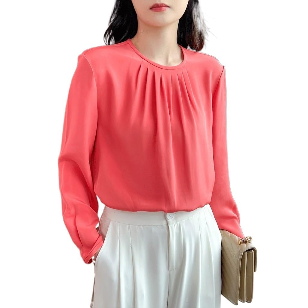 Chemise en soie plissée : douceur et bien-être pour femme en M