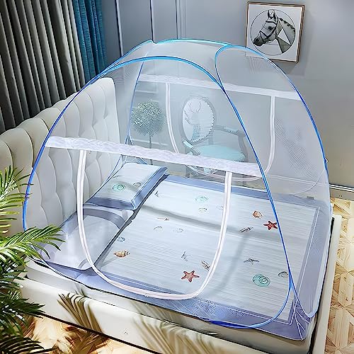 Meadow Mosquito Net for Double Bed | Foldable Machardani for King...