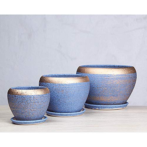 Fleur pot céramique YRYRYW évite fuites eau décoration table - 3