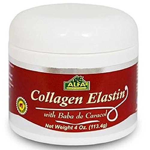 Collagen Elastin & Baba de Caracol Cream 4 oz. Snail Gel. Helps Renew Skin Cells Face and Neck