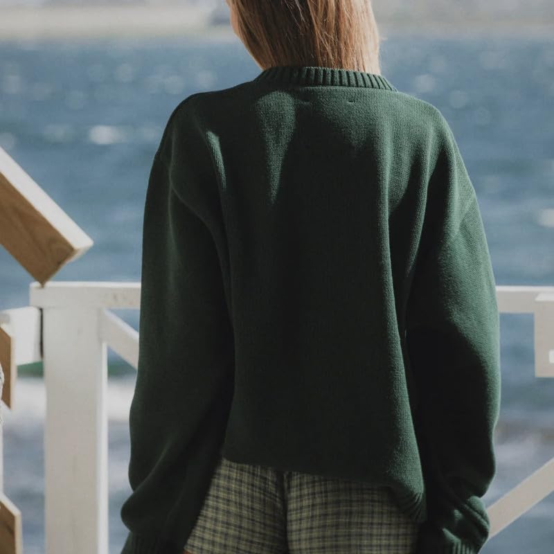 Women Knit Sweater Top Cute Graphic Oversized Knitwear Long Sleeve Pullover Top Loose Fit Fall Streetwear Y2k Tops4