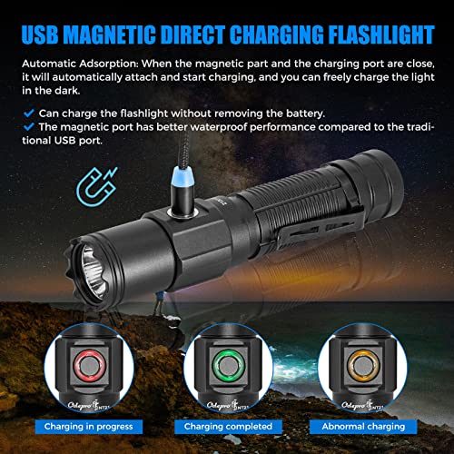 Image of KL52Plus Hunting Flashlight Kit NT21 1200 Lumen Small Bright Rechargeable Flashlight Bundle