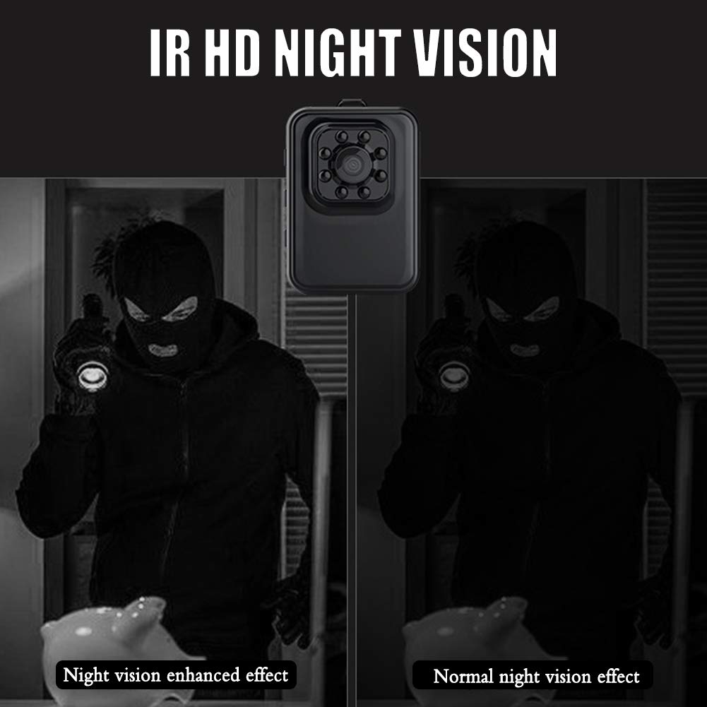 Interno Ed Esterno Nascosta Microcamera, Casa Compatta Nanny Cam con Visione Notturna A Infrarossi Rilevamento di Movimento,1080P HD Mini Telecamera Spia 150 Gradi di Larghezza