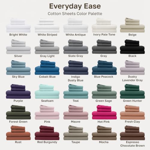 California Design Den 100% Cotton Sateen Queen Sheet Set Deep Pocket, Mauve - image 7