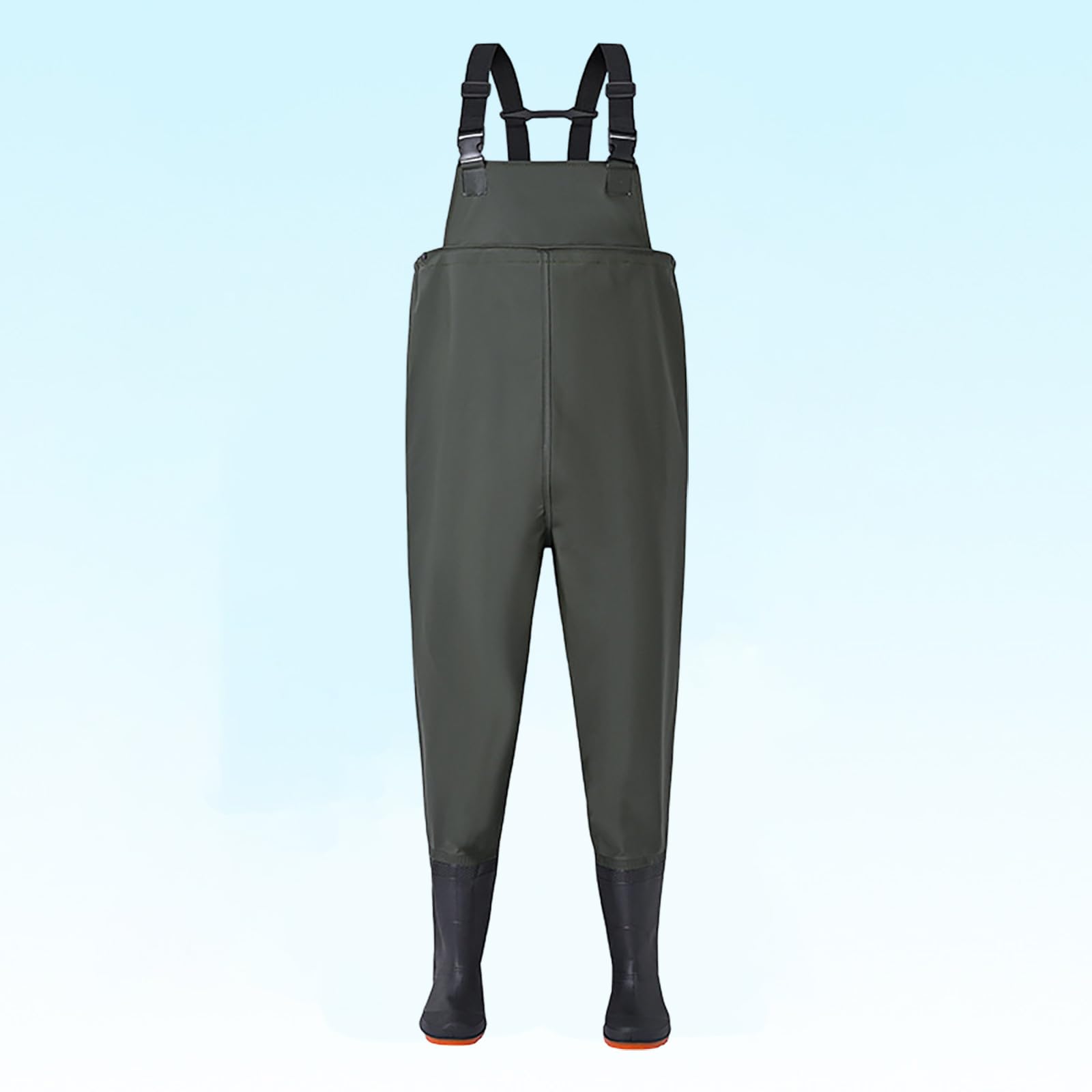 Generisch Conjunto de peto para hombre, de manga larga, pantalones de vadeo, chándal para hombre, traje de trabajo, botas de pesca impermeables, con muchos bolsillos prácticos, tirantes elásticos y
