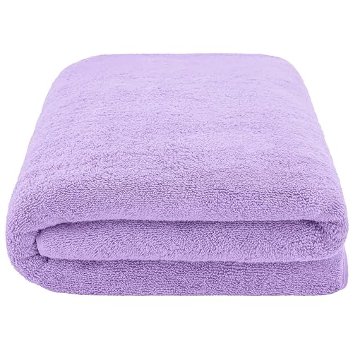 Image of Cotton Paradise 100% Cotton Turkish Towel, Soft Absorbent Quick Dry, 40x80 Oversized Bath Sheet Towel, Lilac