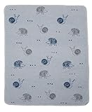David Fussenegger Babydecke Juwel 'Schnecke & Igel' 70 x 90 cm Hellblau