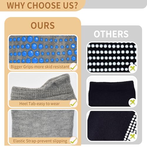 HYCLES Toddler Grip Ankle Socks, Non Slip Baby Sock Anti-Slip Kid Socks for Boys Girls 1-7 Years3