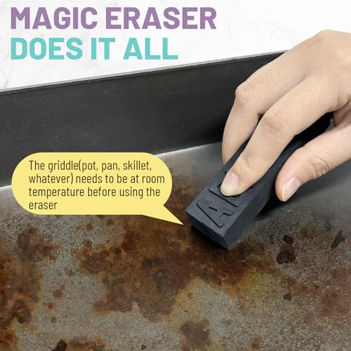 Wzporzst Rust Eraser, Premium Rust Remover for Cast Iron Pans, Knives & Tools, Hard Anodized Cookware and Other Pots, Remove Rust from Any Metallic Surface - 1 Pieces - Image 4