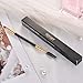 Duo Eyebrow Brush, Docolor Eye Makeup Brushes Professional Tool, Angled Eye Brow Brush and Spoolie Brush Black