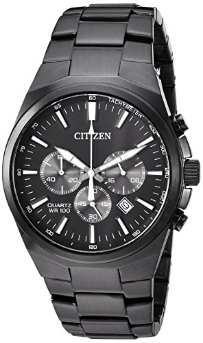 Citizen Men's ' Quartz Stainless Steel Casual Watch, Color:Black (Model: AN8175-55E)