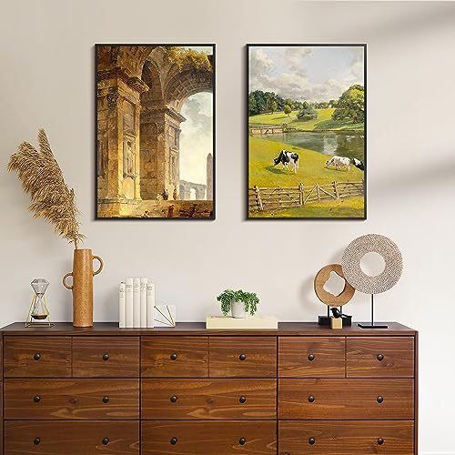 Image of upsimples 20x30 Picture Frame Black 3 Pack, Scratch-Proof Poster Frames 20 x 30 for Photo Gallery - Slide-In Strips, Horizontal or Vertical Wall Mounting
