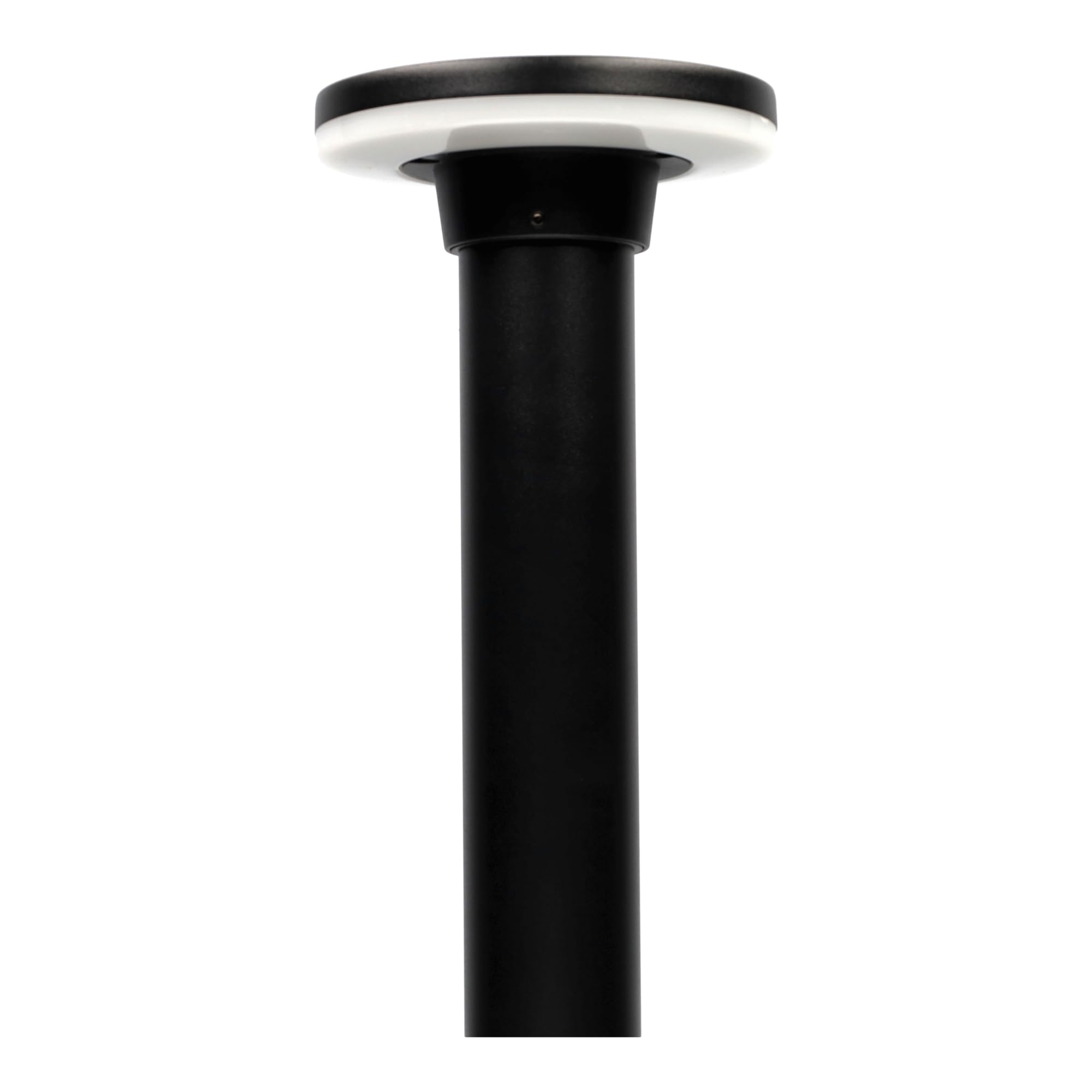 Jandei - Baliza LED Exterior 60 cm Circular, Lámpara Jardín IP65 Aluminio Negro, Luz Cálida 3000K, 12W, Baliza Tipo Seta con Difusor Opal para Caminos y Terrazas