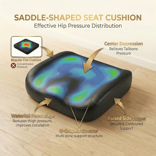 Image of EXCEBET Big and Tall Office Chair 500lbs - 22.4 inch Extra Wide Seat Ergonomic Executive Chair, Heavy Duty High Back Leather Office Chair with Footrest, Lumbar Support & Adjustable Arm (All Black)