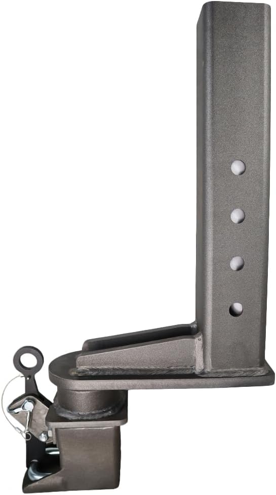- Shocker Shift Lock® Gooseneck Stem & 9" Extension Coupler for 2-5/16" Ball - Square 4.5" Straight Pin - Raw Steel - 30,000 lbs - Adjustable