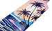 Playshion 39 Inch Drop Through Freestyle Longboard Skateboard Cruiser Coconut Tree