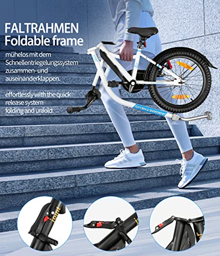 PROMETHEUS BICYCLES Fahrradanhänger | Tandem Fahrrad | Fahrrad Anhänger 18 Zoll Trailerbike Nachläufer ab...