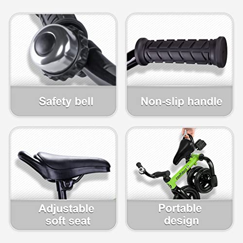 image for YGJT 3 in 1 Tricycle for Toddlers Age 2-5 Years Old, Folding Kids Bala