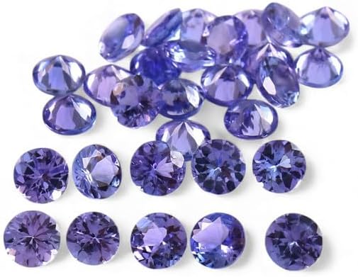 Natural Tanzanite 2mm round shape faceted cut calibrated size loose gemstone