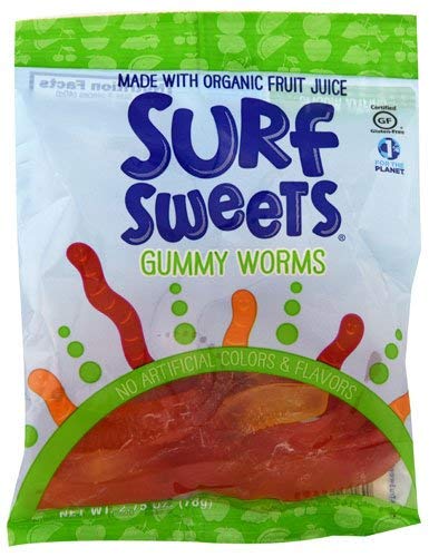 Surf Sweets Organic Gummy Worms -- 2.75 oz Each Each / Pack of 2