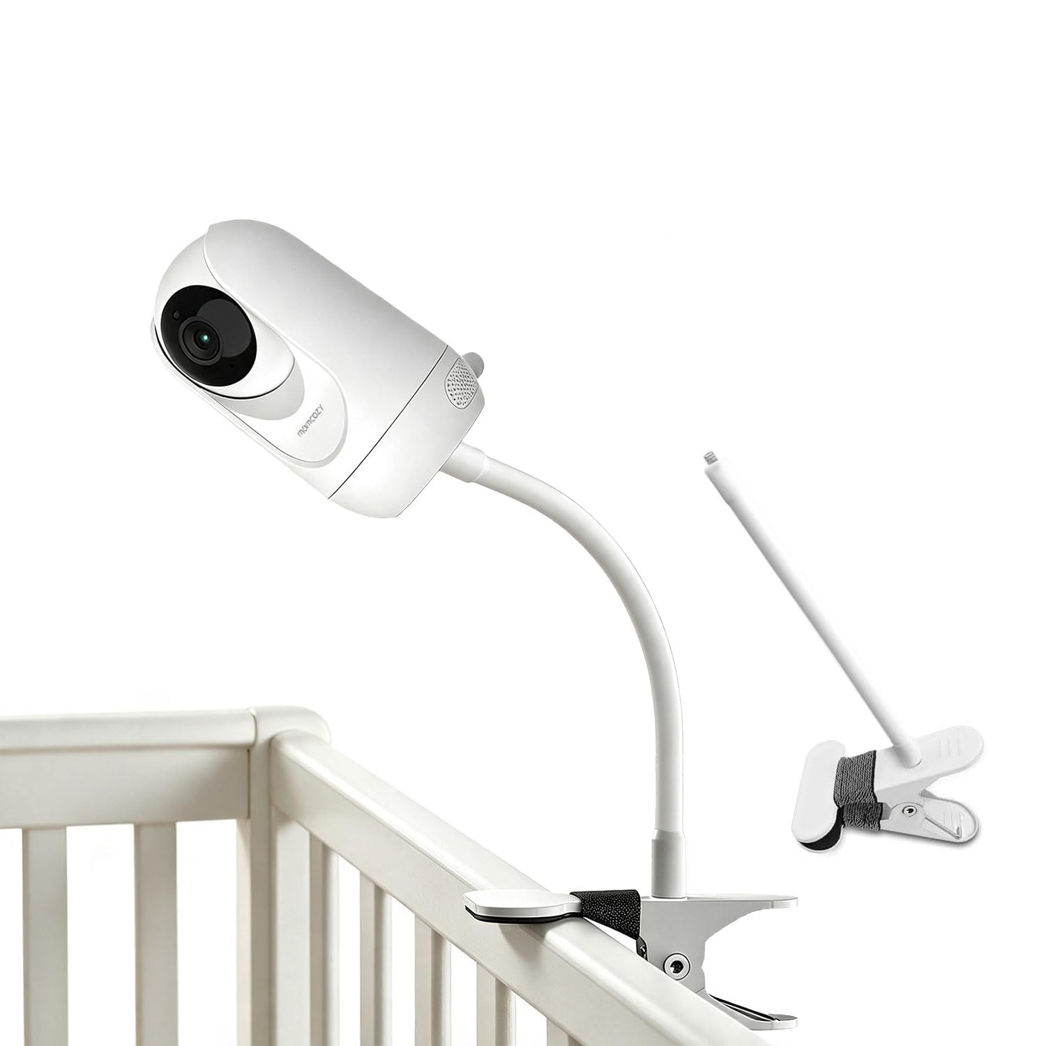 Uchwyt do elektronicznej niani Nanit Pro Smart Baby Monitor i Flex Stand Baby Monitor, HelloBaby HB6550/HB65/HB66/HB248/HB6351/HB40/HB6339, ANMEATE SM935E, ramię typu gęsia szyja, elastyczny zacisk