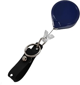 KEY-BAK Super Duty Mini Bak Retractable Badge Holder for Healthcare & Office Professionals Blue
