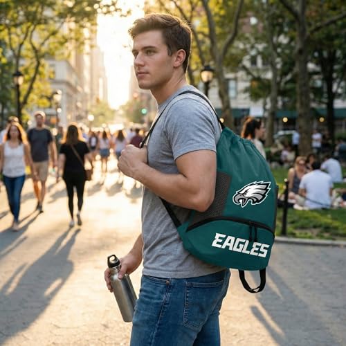 Image of NFL Philadelphia Eagles Cinch Bag - Standard Logo Drawstring Backpack