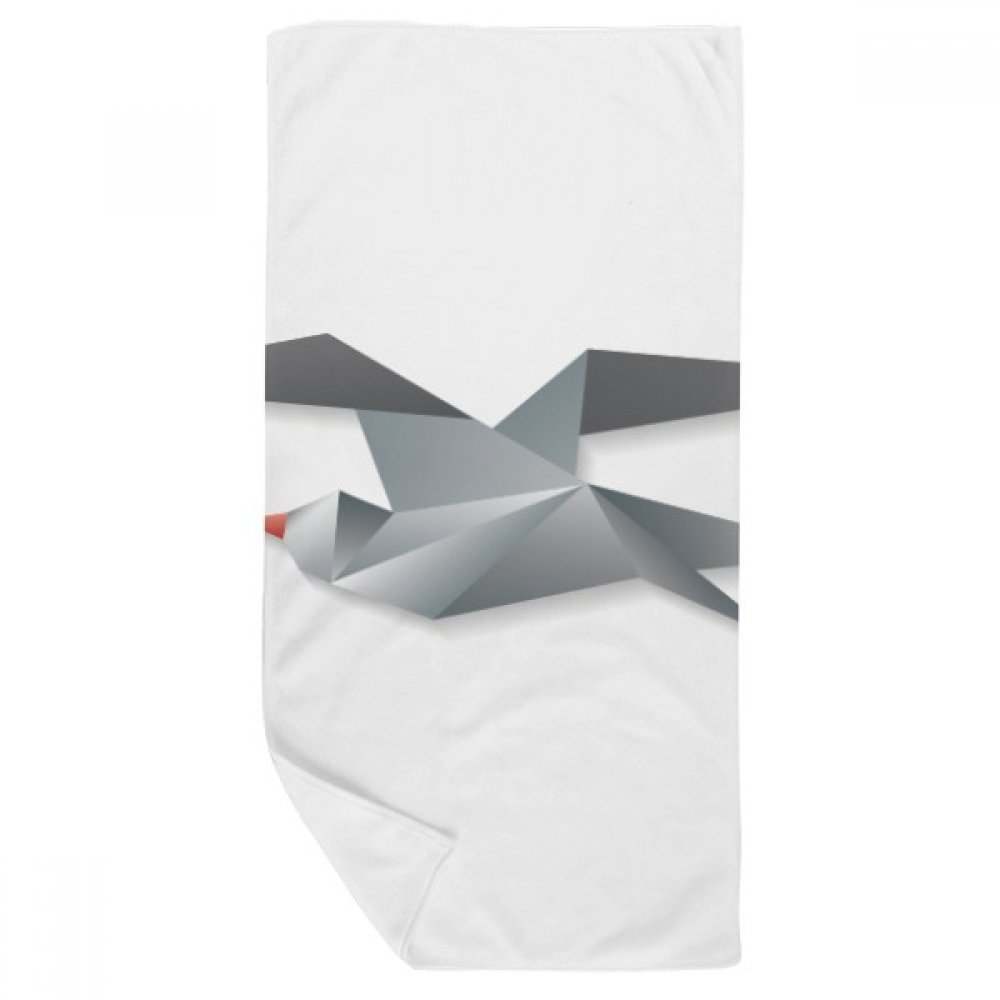 Serviette de bain géométrique au motif origami abstrait haut de gamme