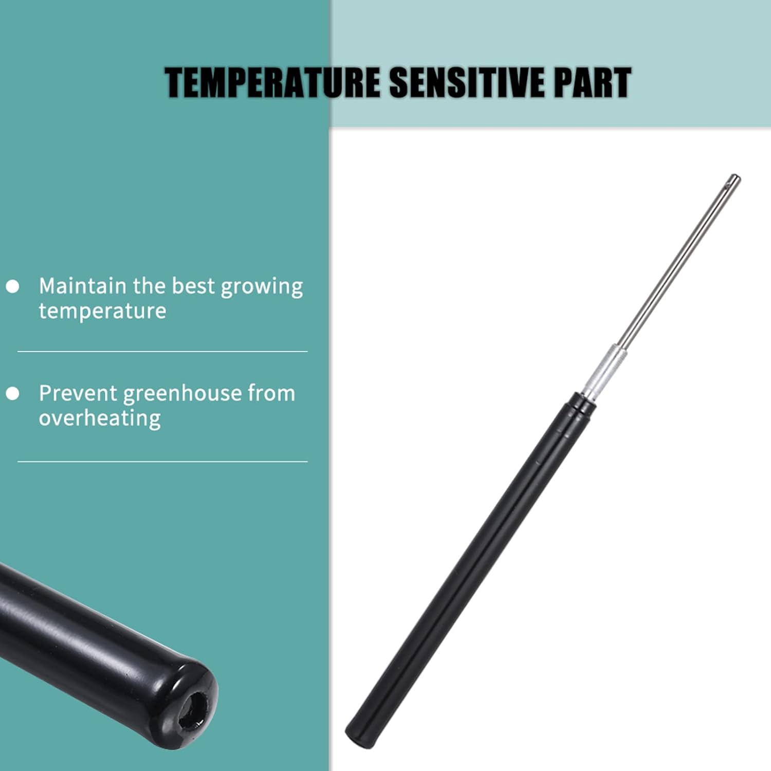 Aramox Automatic Vent Opener, Greenhouse Opener Auto Vent Temperature Sensitive with Double Spring, for Aluminum Frame Greenhouses 15-25 15lb Load Bearing
