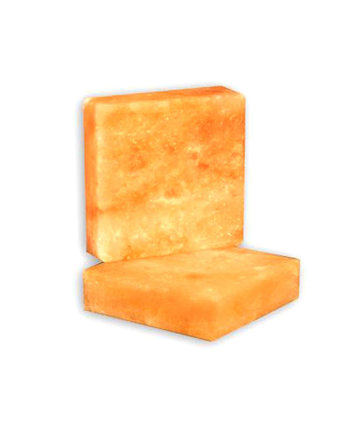 Himalayan Pink Salt Block for Cooking, Grilling, Cutting, and Serving with Himalayan Cooking Accessories [4 * 4 * 1]