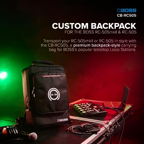 BOSS CB-RC505 Tragetasche | Offizieller, schlanker Rucksack für die RC-505mkII & RC-505 Loop Stations | Tasche für Laptop/Tablet | Außentasche für ein Mikrofon, Netzteil & mehr