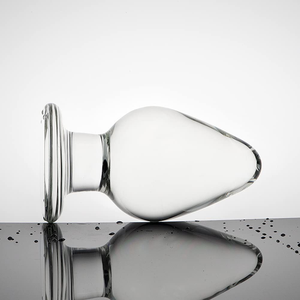 Roluck Plug Anal Dilatador Anal Cristal 10.5 * 6 CM Butt Plug de Vidrio Consolador Masaje de Próstata Juguetes Sexuales para Mujere Hombre Pareja