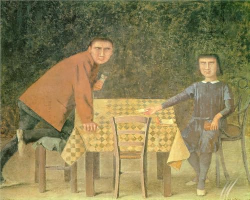 Affiche Balthus Le jeu de cartes cadeau culturel idéal 50x40cm pour passionnés d'art