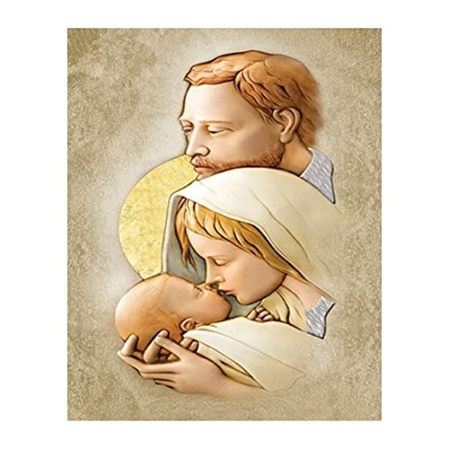 Kit Pittura Diamante 5D Madonna E Gesù 30x40cm - Completo, Diamanti Rotondi, DIY, Decorazione Parete - Foto 4