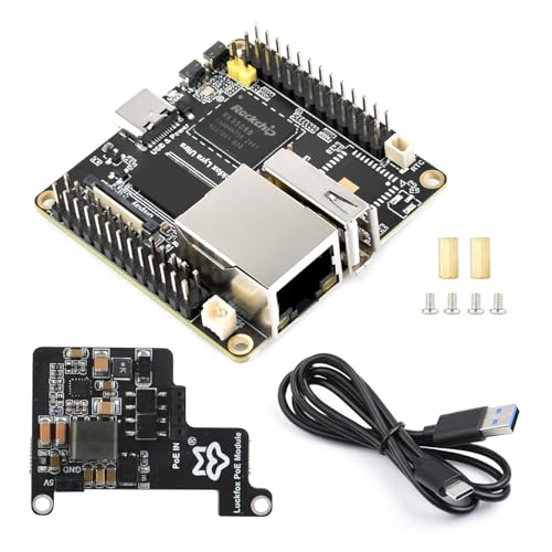 LUCKFOX Lyra Ultra PoE Kit - Micro Linux Development Board-RK3506B Tri-Core Cortex-A7/M0 8GB eMMC MIPI DSI Flexible Expansion, for Smart Home Devices, Robots,...