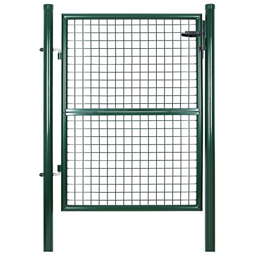 SONGMICS Cancello da giardino in acciaio zincato