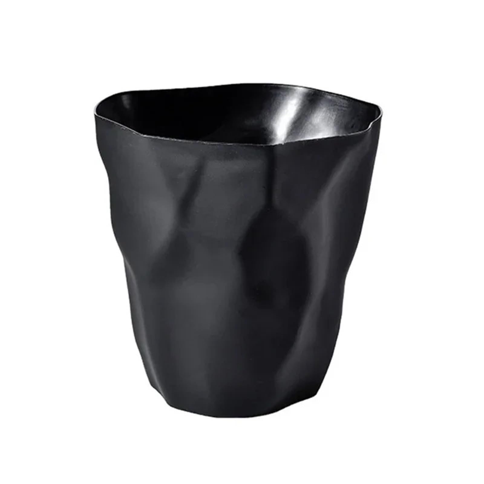 Cubo de basura irregular negro sin contacto de plástico sólido 8