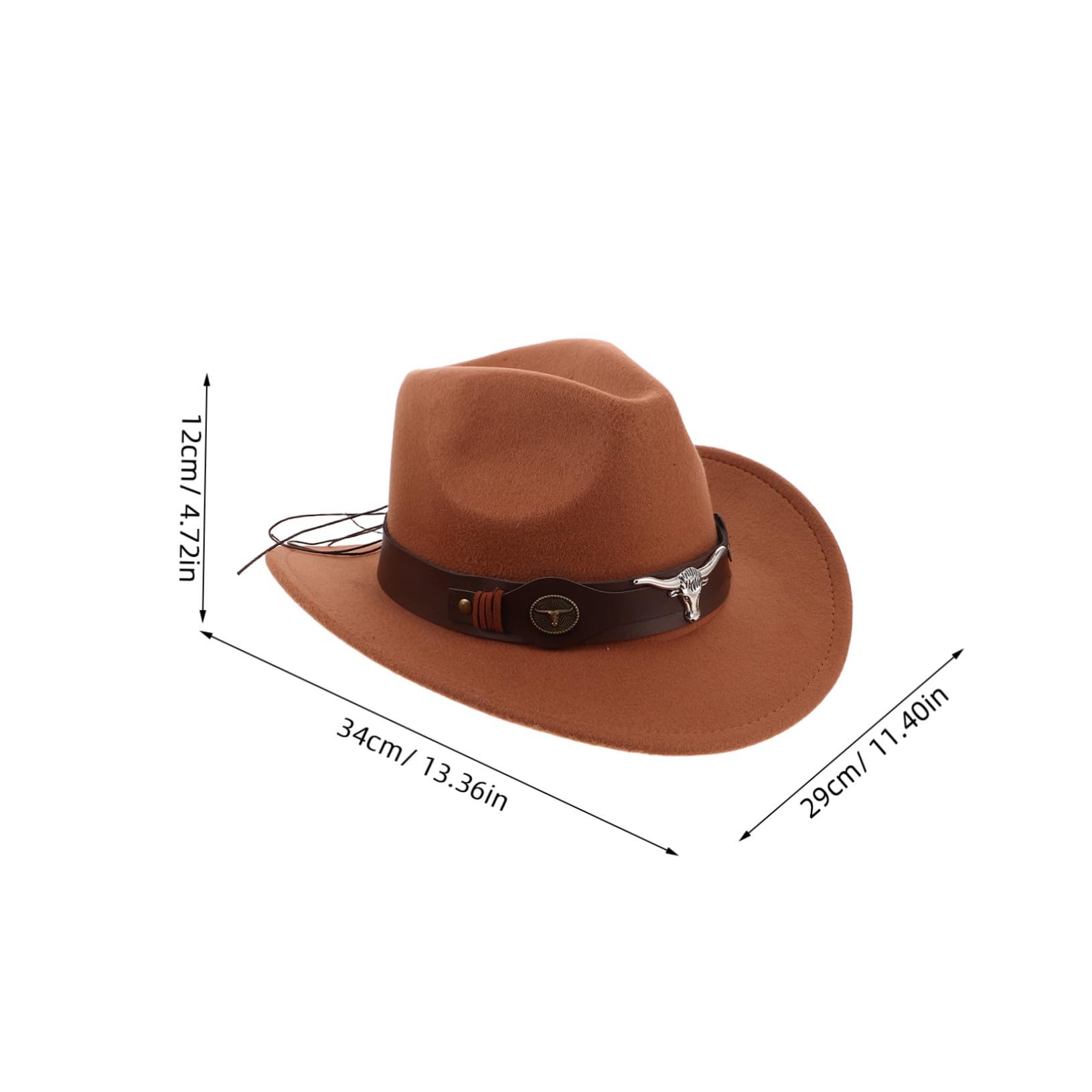 VALICLUD 4pezzi Cappello Western Uomo in Morbido Panno di Fibbia Regolabile e Ala Larga per Protezione Solare Adatto Eventi all Aperto e Outfit Country