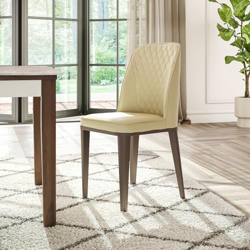 Image of Wakefit Venza Metal Dining Chair - Robin Beige