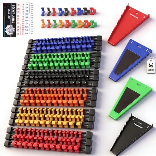 22-Piece Socket Organizer & Magnetic Wrench Organizer...