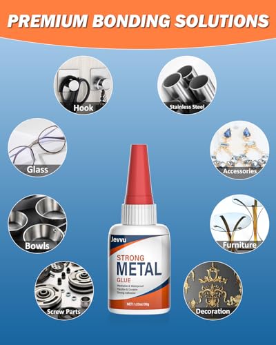 Jevvu Super Glue for Metal, Clear Instant Cyanoacrylate Adhesive for Metal Repair, Waterproof, Heat-Resistant, Ideal for Steel, Aluminium, DIY, Jewelry - Image 7
