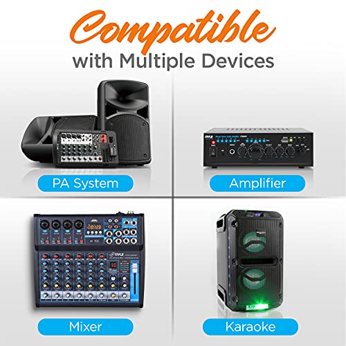 Pyle Dual-Channel Wireless Microphone System-Vhf Fixed Dual Frequency Wireless Mic Receiver Set With Handheld, Lavalier, Headset Mics, Transmitter, Receiver-For Pa, Karaoke Dj Party-Pyle Pdwm2140.5 #TOP2