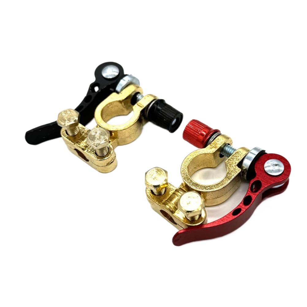 Connettore a sgancio rapido per morsetto terminale automobilistico in ottone compatibile con motocicletta per auto, roulotte