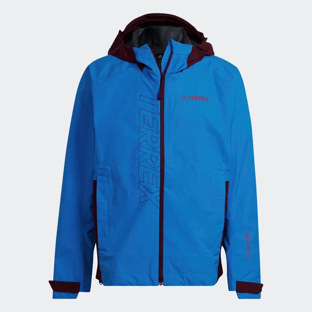 adidas Men's Goretex Paclite Outdoor Technical Rain Jacket, Shock Blue/Shadow Red - Image 7